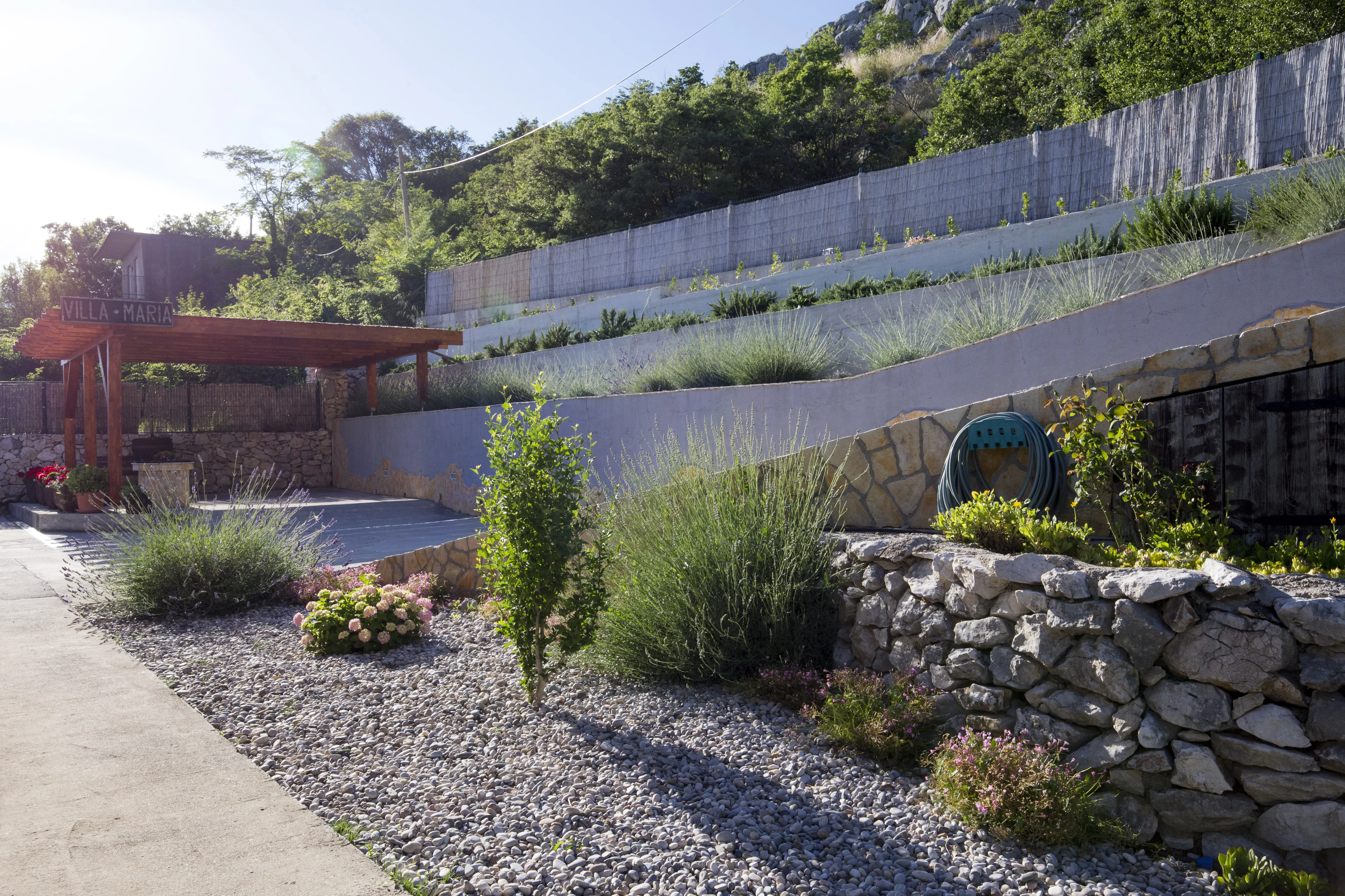 Landscaped terraced garden